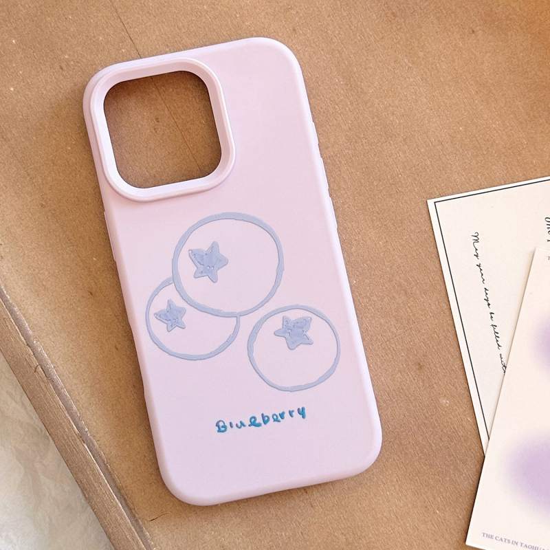 Husă moale TPU pentru iPhone 14 Pro Max cu artă de fructe în linii, inspirație Instagram, culori roz galben mov