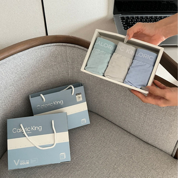 Boxeri pentru bărbați din nailon, căptușeală din mătase Mulberry, antibacterieni, respirabili, în cutie cadou, talie medie
