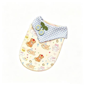 Vesta ușoară de primăvară-vară, cu imprimeu desen animat, respirabilă pentru câini și pisici, design drăguț pentru Teddy, Bichon și câini mici