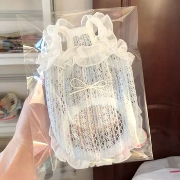 Veste dantelată cu bretele pentru animale de companie, ușoară pentru primăvară-vară, pentru câini și pisici (Teddy/Bichon) drăguț