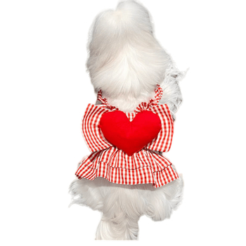 Rochie pentru animale de companie cu fundă pentru Bichon Frisé și Toy Poodle, stil japonez-coreean