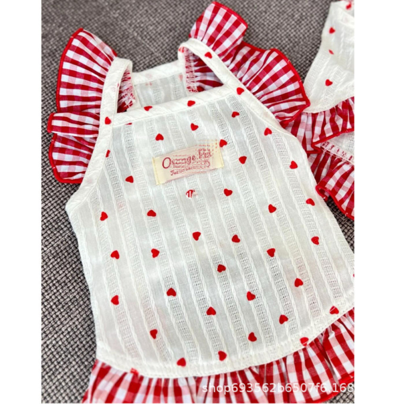 Rochie florală pentru câini și pisici de talie mică — Teddy, Bichon Frisé, Pomeranian, primăvară-vară