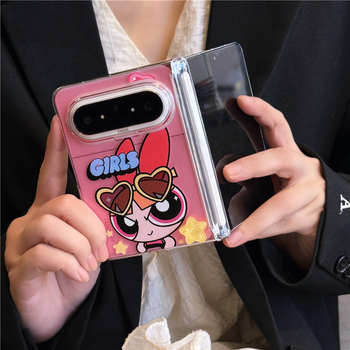 Carcasă pentru telefon în stil INS, cu o fată desen animat care zboară și design cu axă dublă, pentru Huawei Pura X Max cu ecran pliabil