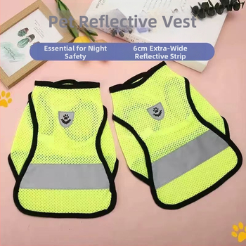 Vesta reflectorizantă pentru câini de talie mică și medie, din plasă respirabilă, confortabilă pentru toate anotimpurile.