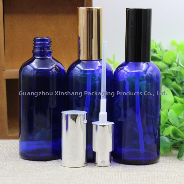 Sticlă din sticlă pentru ulei esențial, 100 ml, pulverizator cu ceață fină pentru cosmetice, recipient gol pentru diluare și amestecare