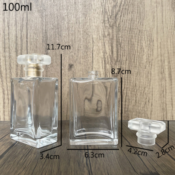 B057-100ml sticlă de parfum cu capac mat, recipient cosmetic gol, portabil