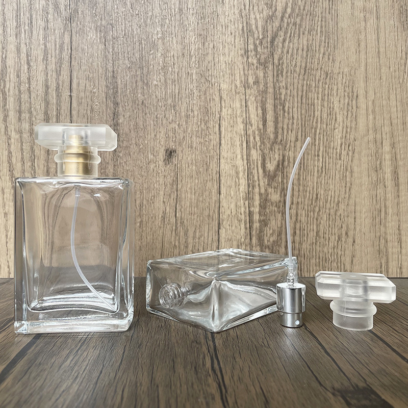 B057-100ml sticlă de parfum cu capac mat, recipient cosmetic gol, portabil