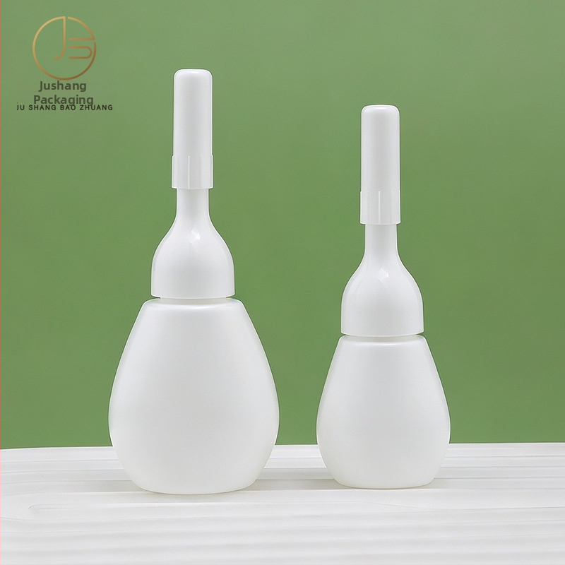 Sticlă albă din plastic PE pentru picături oftalmice 5 ml; recipient dozator cosmetic 10 ml pentru loțiune/essence – ambalaj de probă