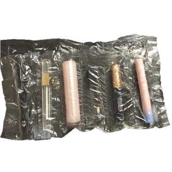 Geantă de mostre cosmetice cu 6 compartimente, pungă transparentă OPP subțire pentru ruj și mascara