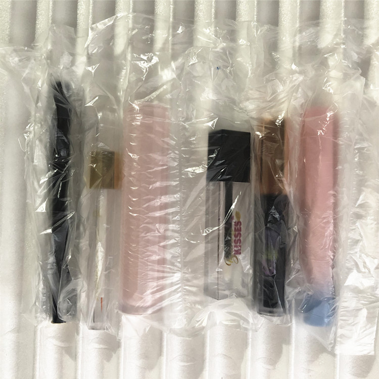 Geantă de mostre cosmetice cu 6 compartimente, pungă transparentă OPP subțire pentru ruj și mascara