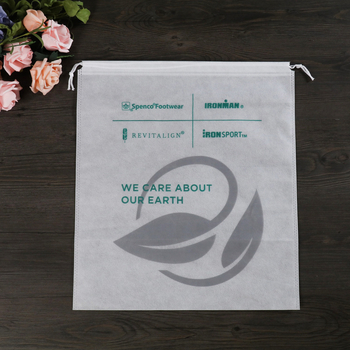 Geantă de depozitare personalizabilă din material nețesut cu șnur pentru haine, pantofi și accesorii – protecție împotriva prafului, utilizare hotelieră