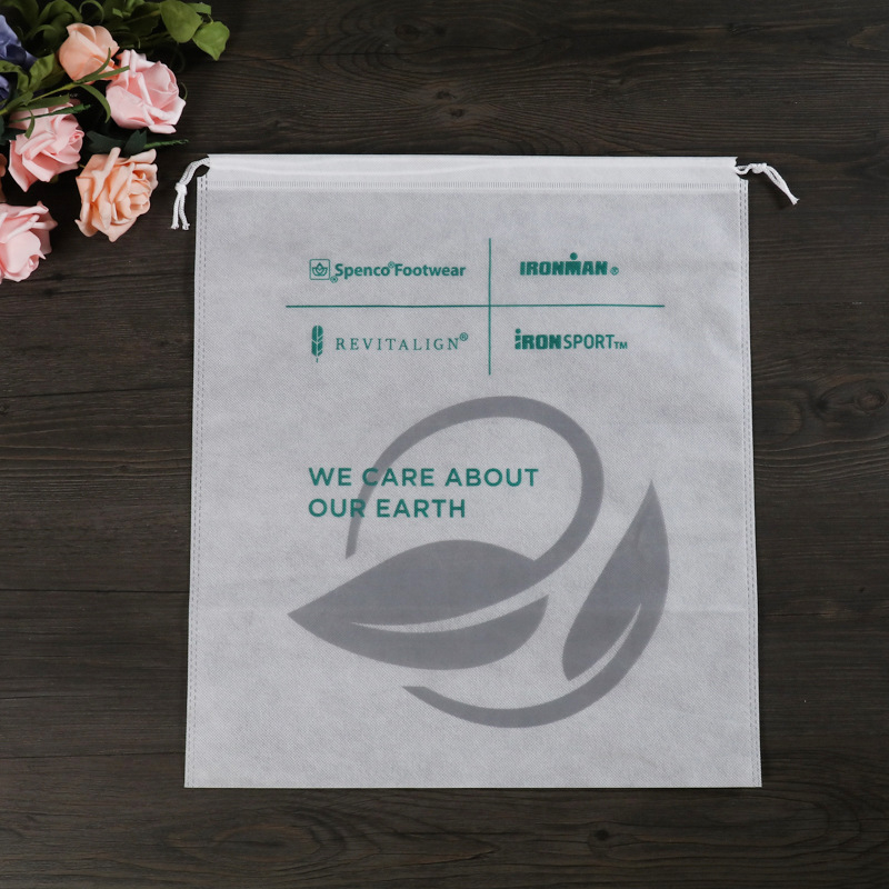 Geantă de depozitare personalizabilă din material nețesut cu șnur pentru haine, pantofi și accesorii – protecție împotriva prafului, utilizare hotelieră
