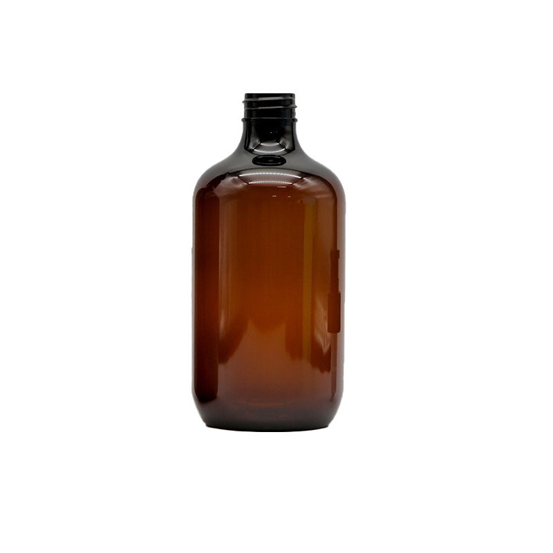 Sticlă de șampon și gel de duș, transparentă maro, 300–500 ml, cu pompă