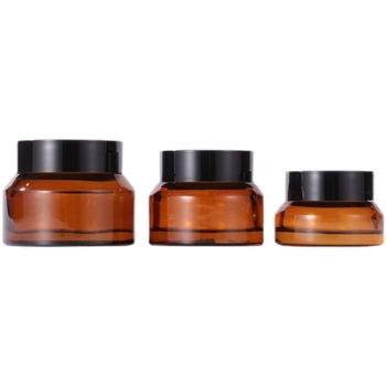 Sticlă de cremă din sticlă cu umăr înclinat, în nuanțe verde măslină și ceai, pentru cosmetice, loțiune și cremă pentru ochi