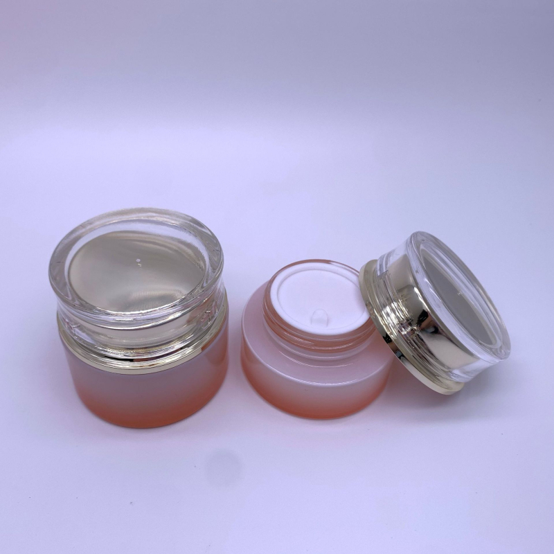 Set de sticluțe din sticlă pentru cosmetic, cu pompă și capace, disponibile în 30 g/50 g și 30–120 ml, pentru cremă, cremă de ochi, ser și loțiune