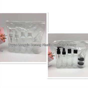 Set de sticluțe pentru cosmetice de călătorie: sticluțe mici din plastic, portabile