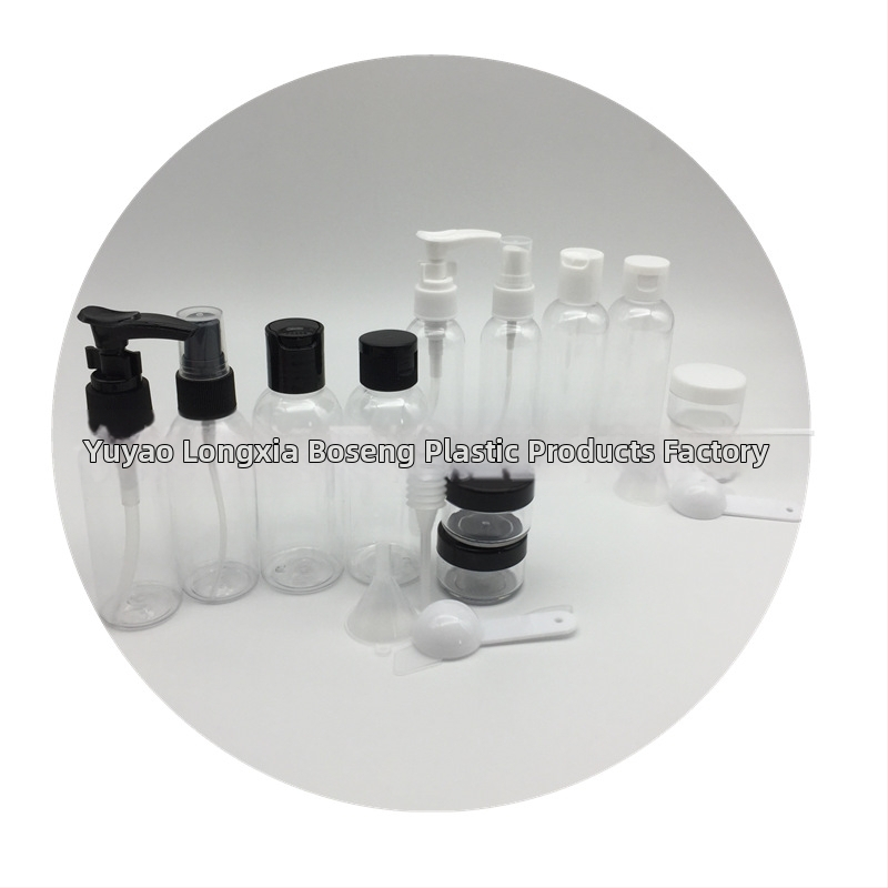 Set de sticluțe pentru cosmetice de călătorie: sticluțe mici din plastic, portabile