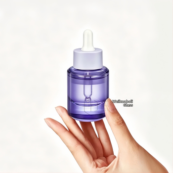 Sticluță din sticlă transparentă de 30 ml cu pipetă, pentru uleiuri esențiale și seruri, recipient dozator din sticlă cu fond gros