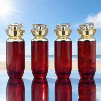 Set de sticle din sticlă pentru cosmetic, flacoane de loțiune/esență de 40 ml și borcănele de cremă de 50 g pentru ambalare îngrijire a pielii