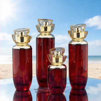 Set de sticle din sticlă pentru cosmetic, flacoane de loțiune/esență de 40 ml și borcănele de cremă de 50 g pentru ambalare îngrijire a pielii