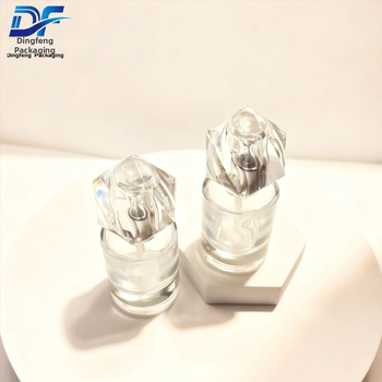 Sticla de 30 ml pentru cosmetice, cu pompă și capac transparent, formă cilindrică, fund gros, ambalaj cosmetic