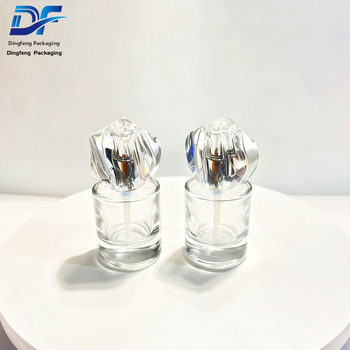 Sticla de 30 ml pentru cosmetice, cu pompă și capac transparent, formă cilindrică, fund gros, ambalaj cosmetic