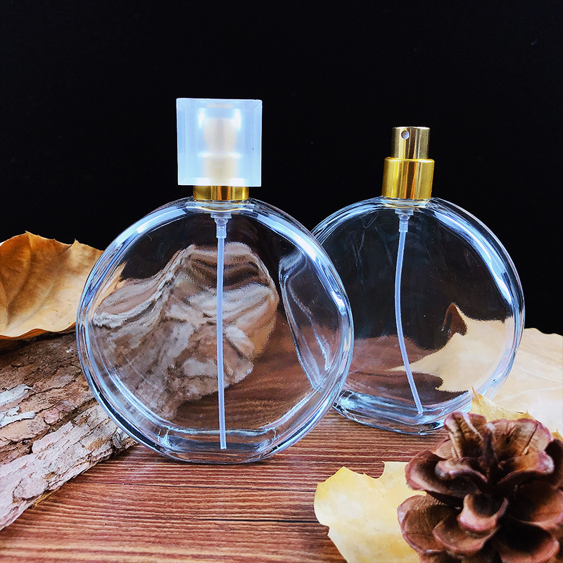 Flacon de parfum din sticlă transparent de 30 ml, cu pulverizator, flacon de probă cosmetic, potrivit pentru serigrafie