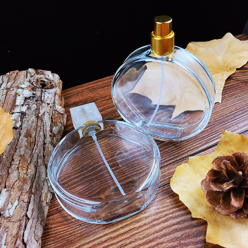 Flacon de parfum din sticlă transparent de 30 ml, cu pulverizator, flacon de probă cosmetic, potrivit pentru serigrafie