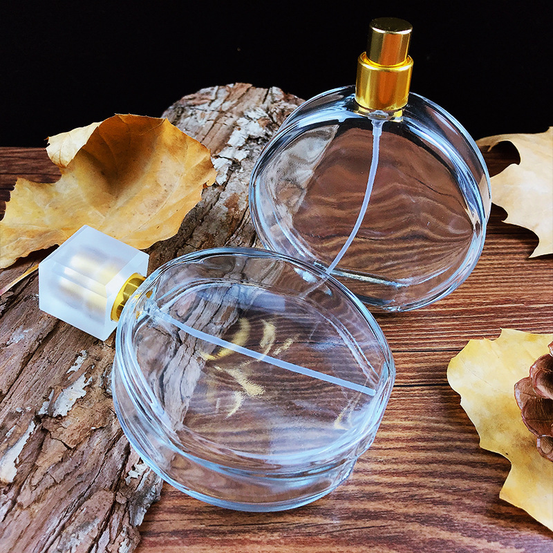 Flacon de parfum din sticlă transparent de 30 ml, cu pulverizator, flacon de probă cosmetic, potrivit pentru serigrafie