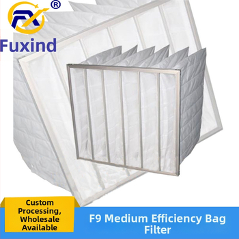 Filtru tip sac F9, eficiență medie, pentru purificarea aerului în sistemele HVAC