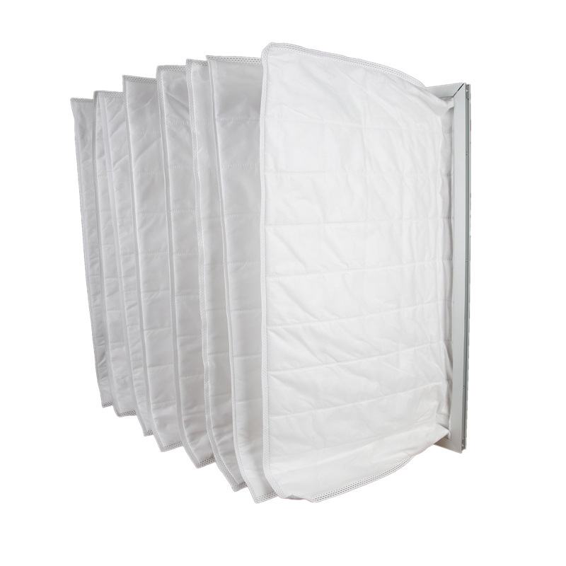 Filtru tip sac F9, eficiență medie, pentru purificarea aerului în sistemele HVAC