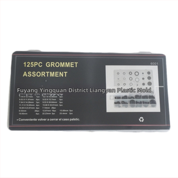 Set de 125 gromete negre cu O-ring, etanșare pentru cabluri