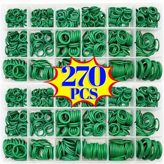 Set de 270 piese pentru repararea climatizării auto, inele O din nitril verzi, etanșe la apă