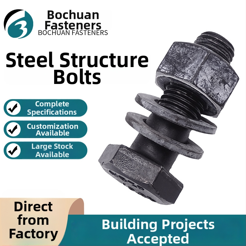 Șurub GB1228 pentru structuri din oțel, cap hex mare, înaltă rezistență, clasa 10.9