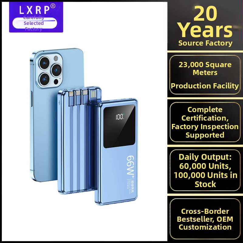 Power bank portabil de 66W cu încărcare rapidă, 20000mAh