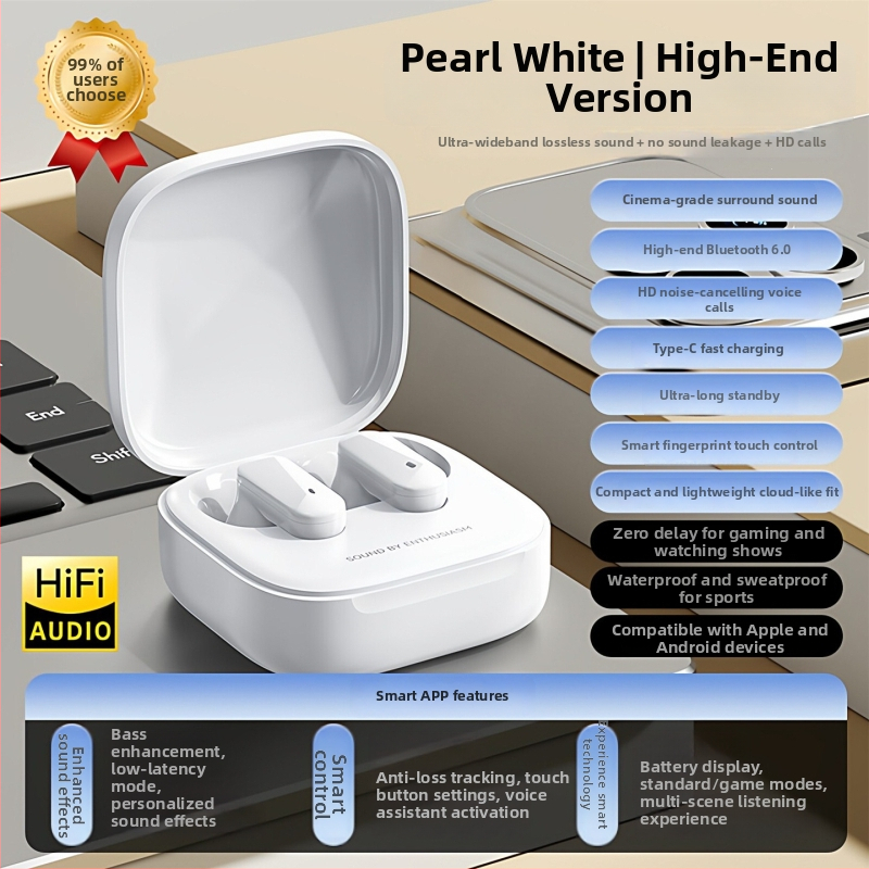 Căști Bluetooth German Berlin Sound, fără fir, in-ear, cu poziționare prin aplicație, baterie de durată lungă, sunet de înaltă calitate, anulare zgomot, fără scurgeri de sunet