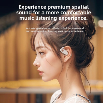 Berlin Sound 2026 Căști Bluetooth cu design open-ear și conduție osoasă, wireless, autonomie până la 4 ore, compatibilitate universală