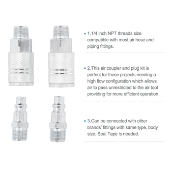 Conector pneumatic NPT pentru țevi de aer