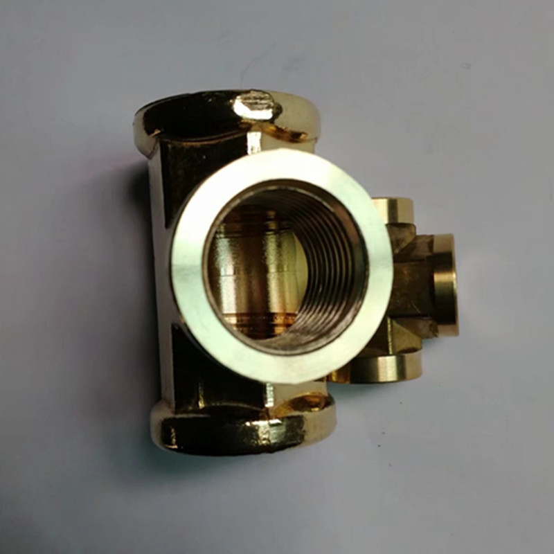 Conector din alamă cu filet NPT femel, 3 căi, component pneumatic