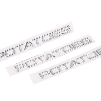 Tăbliță cu litere 3D din plastic, electroplacate – etichetă moale pentru logo-ul de pe spatele mașinii – turnare prin injecție, personalizabil