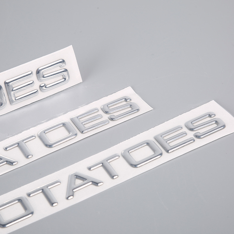 Tăbliță cu litere 3D din plastic, electroplacate – etichetă moale pentru logo-ul de pe spatele mașinii – turnare prin injecție, personalizabil