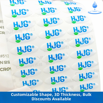 Etichetă transparentă din rășină epoxidică pentru medicamente, semnal verde, logo de farmacie personalizat, autocolant cu ștampilare la cald