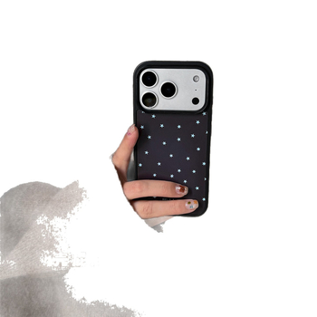 husă pentru iPhone 17 Pro Max, inspirație coreeană, design drăguț cu stea albastră și roz