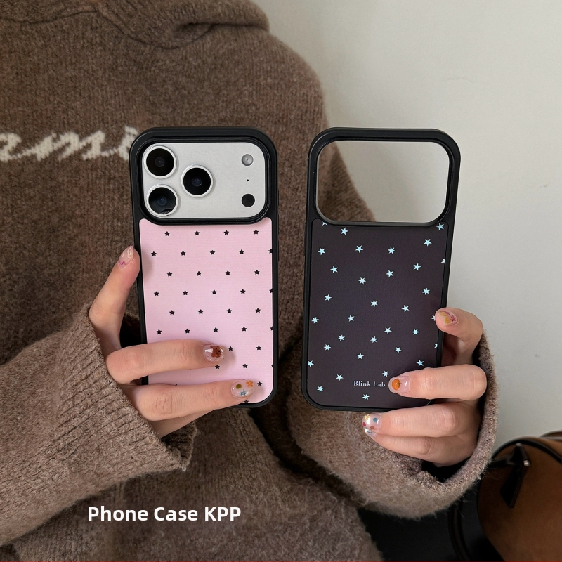  husă pentru iPhone 17 Pro Max, inspirație coreeană, design drăguț cu stea albastră și roz