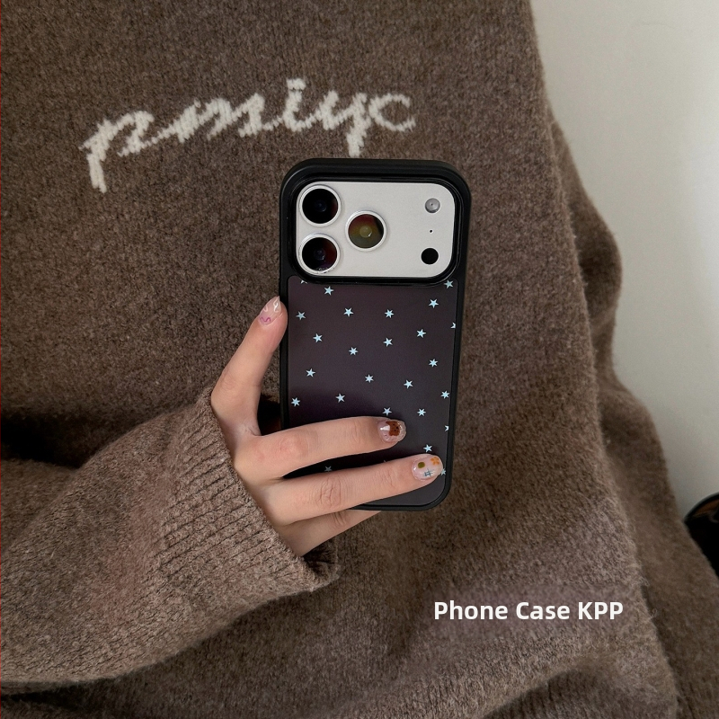 husă pentru iPhone 17 Pro Max, inspirație coreeană, design drăguț cu stea albastră și roz