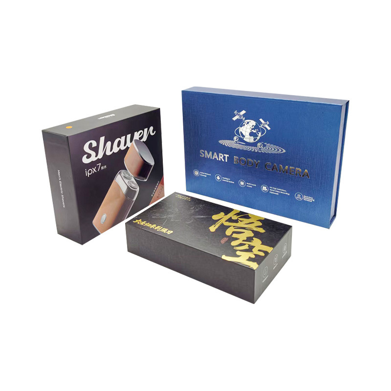 Cutii personalizate pentru ambalaje, cutii cu sertar, cutii în formă de carte, cartonaje de ambalare pentru produse digitale, ștampilare cu apăsare caldă, ștampilare argintie, inserts pentru blister
