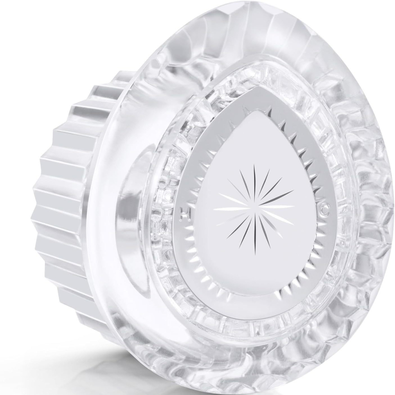 Robinet de baie cu mâner din plastic acrilic, buton și volan de reglaj, finisaj cromat, supapă cu disc ceramic, model 1408