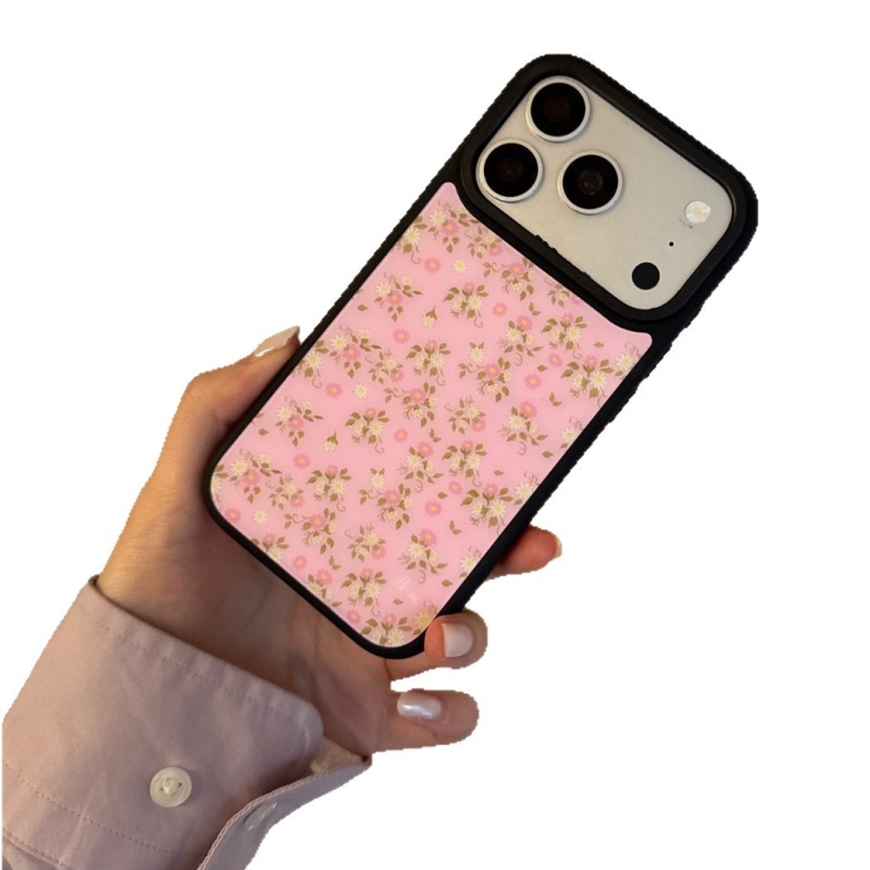 Bonbon serie floral vintage — stil coreean delicat, look Instagram, husă de telefon ușoară, cu deschidere mare pentru cameră și margine mată