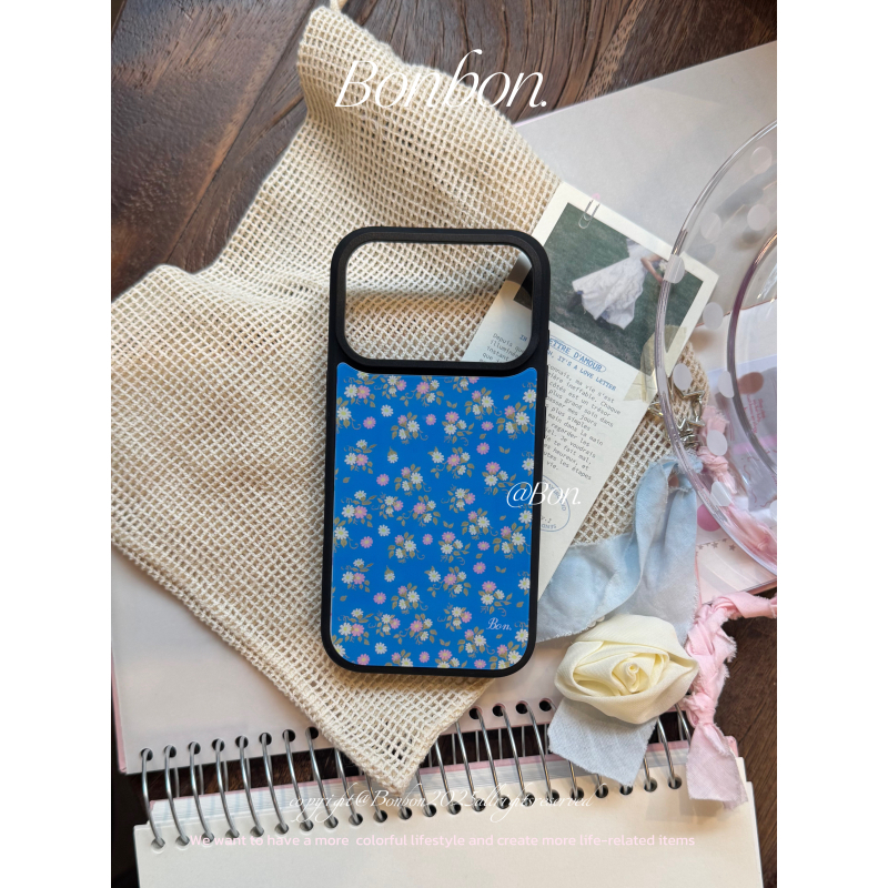 Bonbon serie floral vintage — stil coreean delicat, look Instagram, husă de telefon ușoară, cu deschidere mare pentru cameră și margine mată