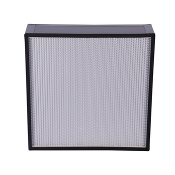 Filtru de aer cu eficiență înaltă H13/H14, tip placă-cadru, cu cadru galvanizat, plasă de filtrare compartimentată și element filtrant din fibră de sticlă